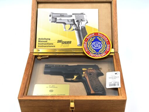 Pistole SIG P226 -125 Jahre SIG, Occ., 9x19, in Original SIG Leder Schatulle – Bild 3
