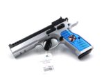 Pistole Tanfoglio Stock III Ltd Custom Silver, blau, aufgerüstet, 9x19, DA/SA, Optic Ready
