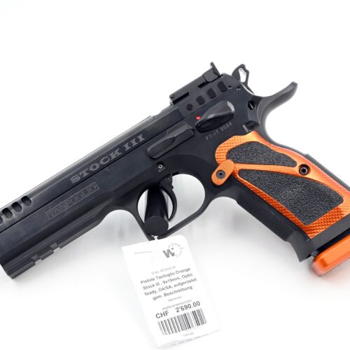 Pistole Tanfoglio Stock III, Orange, aufgerüstet, 9x19, DA/SA, Optic Ready