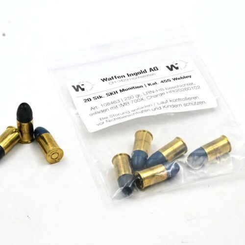 SKH, 455 Webley MKII, L-RN-HB kunststoffbeschichtet 250 gr, 20 Stk.