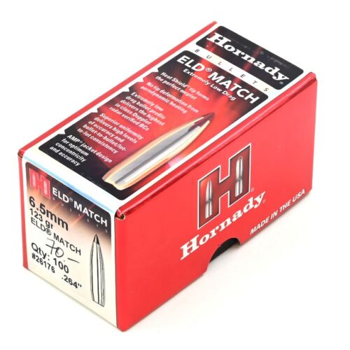 Büchsengeschosse Hornady 6.5mm .264, 123gr ELD MATCH (1:9") 100 St., 6.5mm Creedmoor