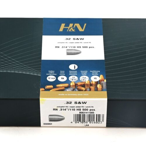 Pistolen/Revolvergeschosse, H+N .314 HS-RK, 110gr, 500 Stk, 7.5mm Rev.82
