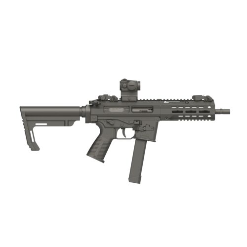 SL Gewehr B&T SPC9 G, Schwarz, 9x19, für Glock 9mm Magazine, Aimpoint Acro P-2