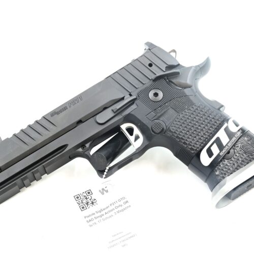 Pistole SigSauer P211 GTO, SAO Single Action Only, OR, 9x19, 17 Schuss, 3 Magazine